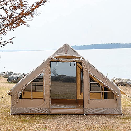 Baralir Namiot kempingowy dla 2 – 4 osób, nadmuchiwany namiot tipi, namiot typu pop-up, szybki montaż w ciągu 2 minut, namiot ratunkowy w głuszy, luksusowy namiot kempingowy - obrazek 8