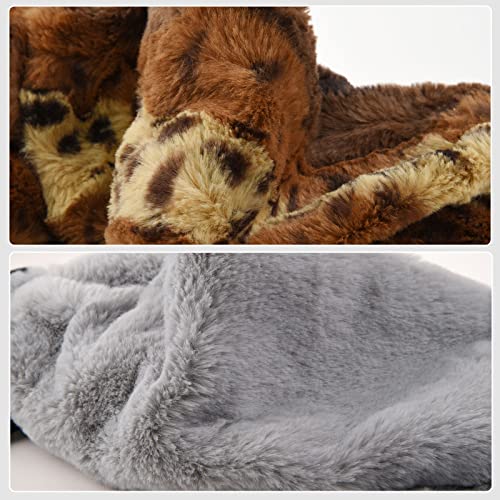 onebarleycorn Piszczące zabawki dla psów, bez wypchania, niezniszczalne, miękkie, pluszowe zabawki dla psów, dla małych, średnich i dużych psów (2 sztuki, wilk szop) - obrazek 5