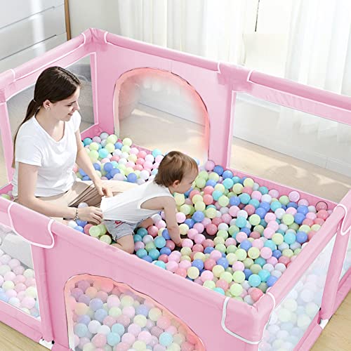 Zehnhase Kojec dla niemowląt, do łóżeczka dziecięcego, kojca, do użytku w pomieszczeniach, plac zabaw, kratka ochronna z oddychającą siatką (180 x 150 cm) - obrazek 3