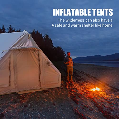 Baralir Namiot kempingowy dla 2 – 4 osób, nadmuchiwany namiot tipi, namiot typu pop-up, szybki montaż w ciągu 2 minut, namiot ratunkowy w głuszy, luksusowy namiot kempingowy - obrazek 5