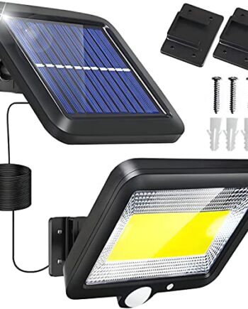 Retoo Lampa solarna z czujnikiem ruchu na zewnątrz ze 100 diodami LED
