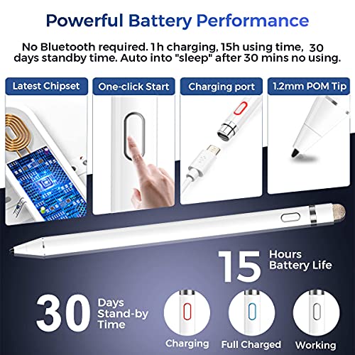 AICase Rysik z końcówką Palm Rejection do padów 2018-2020, 0,88 mm, bardzo precyzyjny ołówek do rysowania i pisania na podkładce 7/6/Air 3/Mini 5./Pro 11(1./2.)/12.9(3./4.) - obrazek 5