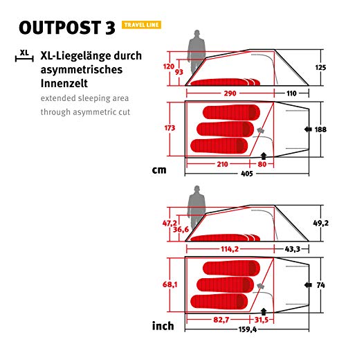 Wechsel Tents Outpost 3 namiot tunelowy, przestronny, 3-osobowy namiot - obrazek 7