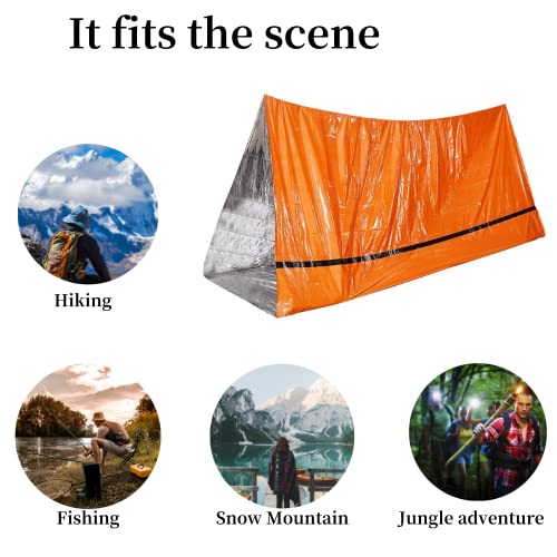 Alyssa - Schronienie namiotowe awaryjne, namiot survivalowy. Lekki, wodoodporny, wodoodporny i wiatroszczelny namiot kanałowy na kemping, wędrówki i zajęcia na świeżym powietrzu. - obrazek 4