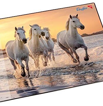 Läufer 46656 Mata na biurko konie na plaży, 53 x 40 cm, antypoślizgowa