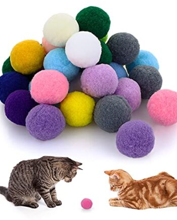 Molain Miękkie piłki dla kota - 2 cm pompony dla kociaków (30 sztuk) i