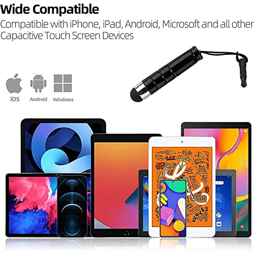 Mini rysik Stylus Pen, uniwersalny przenośny rysik Stylus Pen z gniazdem 3,5 mm, stylowa, miękka głowica wodoodporna, krótki rysik do smartfonów, tabletów z systemem Android, ciemnoniebieski - obrazek 6