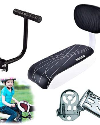 auvstar Fotelik rowerowy dla dzieci, zestaw akcesoriów do tylnego siedzenia, uchwyt na tylne siedzenie roweru, siodełko dla dzieci, rower elektryczny, bezpieczeństwo dzieci, poduszka na tylne siedzenie, bezpieczna wygodna dla dziewczyny/chłopca.