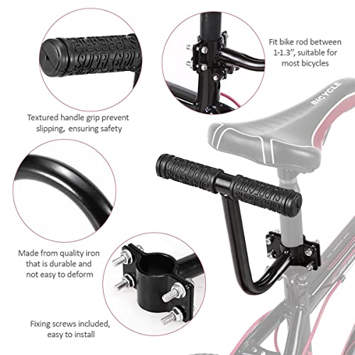 alouweekuky Poduszka na tylne siedzenie rowerowe, poduszka na siedzenie rowerowe dla dziecka grubsze siedzenie rowerowe zestaw akcesoriów na tylne siedzenie rowerowe, uchwyt tylnego siedzenia rowerowego dla dzieci do użytku na zewnątrz - obrazek 5