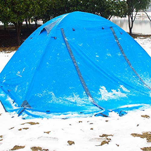 Azarxis Namiot kempingowy 1, 2, 3, 4 osoby, 3, 4 pory roku, łatwy montaż, wodoodporny, dwuwarstwowy, lekki aluminiowy namiot, wędkowy do wędrówek z plecakiem, trekkingu, podróży, wspinaczki, aktywności na świeżym powietrzu - obrazek 2