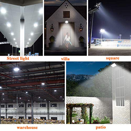 Reflektor LED 50 W, wodoodporny IP65, światła bezpieczeństwa z czujnikiem ruchu, 4500 lm 6500 K zimna biel światła zewnętrzne światło ogrodowe na plac zabaw podwórko magazyn garażu - obrazek 5