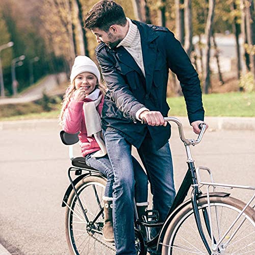 auvstar Fotelik rowerowy dla dzieci, akcesoria na tylne siedzenie, rower dla dzieci z oparciem, miękka gruba gąbka, wygodny, bezpieczne akcesoria rowerowe do użytku na zewnątrz dla dzieci lub dorosłych. - obrazek 3