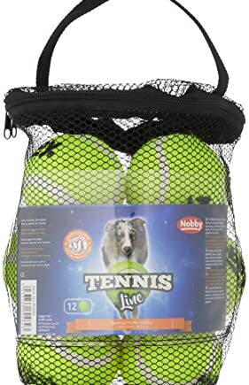 Nobby Piłka tenisowa, rozmiar M 6,5 cm, 12 kieszeni siatkowych, 1 sztu