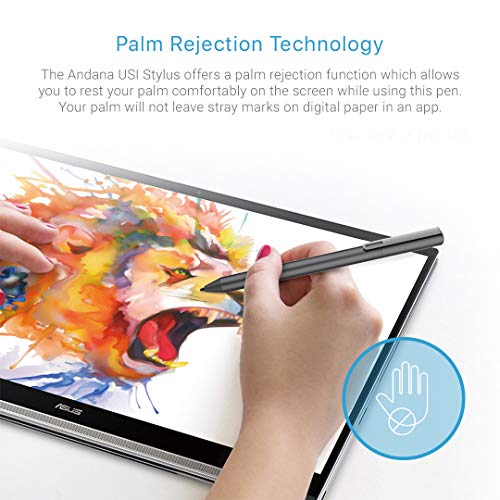Rysik Andana USI, rysik do ekranu dotykowego dla USI Chrome OS, aktywne pióro cyfrowe kompatybilne z niektórymi urządzeniami Chromebook firmy Acer, Asus, HP, Lenovo, Samsung (czarny) - obrazek 6