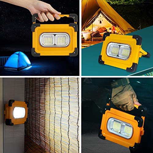 Solarny Reflektor LED 80W Zewnętrzne Światło Robocze Przenośne Światło Awaryjne z Magnesem Słonecznym 4 Tryby i bank Energii z USB Wodoodporny Reflektor IP65 Odpowiedni do Kempingu Podróży Wędkarstwa - obrazek 8
