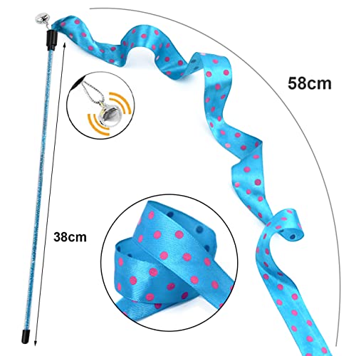 GingerUP Różdżki do kręcenia kotów interaktywne zabawki dla kotów różdżki z dźwiękowym papierem frędzle dla kota kociaka zabawy ćwiczeniowej do gry 8 sztuk - obrazek 7