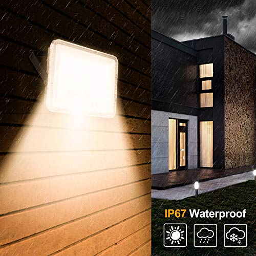 100W LED Reflektor Wodoodporny IP67 lampa bezpieczeństwa 3000K Ciepłe światło reflektor 10000LM Reflektor zewnętrzny do ogrodu podwórka garażu parkingowego magazyn - obrazek 13