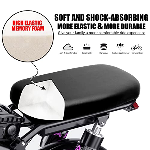 ASEOK Poduszka na tylne siedzenie rowerowe, akcesoria do roweru roweru górskiego grubsze siedzenie tylne siedzenie pojazdu elektrycznego, tylne siedzenie roweru dla dzieci, akcesoria rowerowe bezpieczeństwa na zewnątrz - obrazek 2