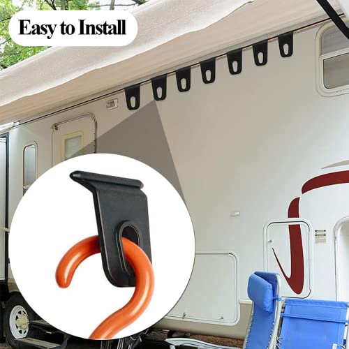 Przenośny hak do markizy, akcesoria do markizy, zamek błyskawiczny, haki do markizy, haczyki do wymiany haków markizy, na Boże Narodzenie, imprezę, kemping, do namiotu, wewnątrz i na zewnątrz - obrazek 4