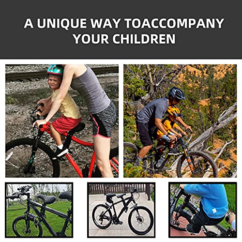 WMLBK Fotelik dziecięcy do rowerów górskich, przenośny, zdejmowany, z przodu dla dzieci w wieku 2-6 lat, fotelik dziecięcy, rower górski z przodu, mocowanie na kierownicę - obrazek 5