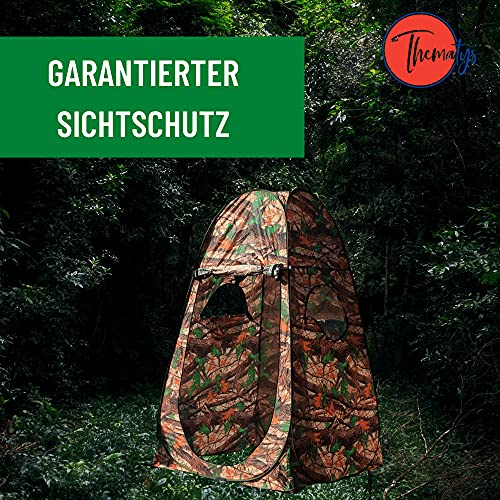 Namiot myśliwski w 2 różnych wzorach - namiot kamuflażowy bez podłoża - idealny do polowania w lesie - obrazek 4