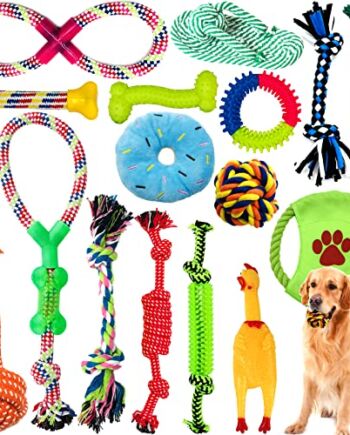 Amzeeniu zabawka dla psa, piłka z liny, dla mocnych zębów, trwała zaba