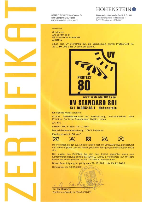 Outdoorer 609613612329 Helios Namiot Plażowym, UV 80, Niebieski - obrazek 2