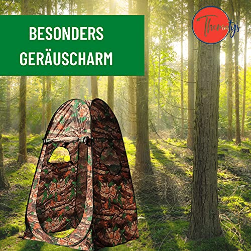 Namiot myśliwski w 2 różnych wzorach - namiot kamuflażowy bez podłoża - idealny do polowania w lesie - obrazek 5