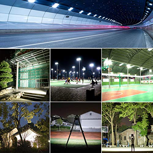 Reflektor LED 50 W, wodoodporny IP65, światła bezpieczeństwa z czujnikiem ruchu, 4500 lm 6500 K zimna biel światła zewnętrzne światło ogrodowe na plac zabaw podwórko magazyn garażu - obrazek 4